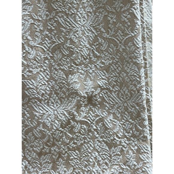 Vintage 60s Pinch Pleat Brocade Tapestry Floral Perma Prest Curtain 2 Panels MCM - Picture 8 of 8